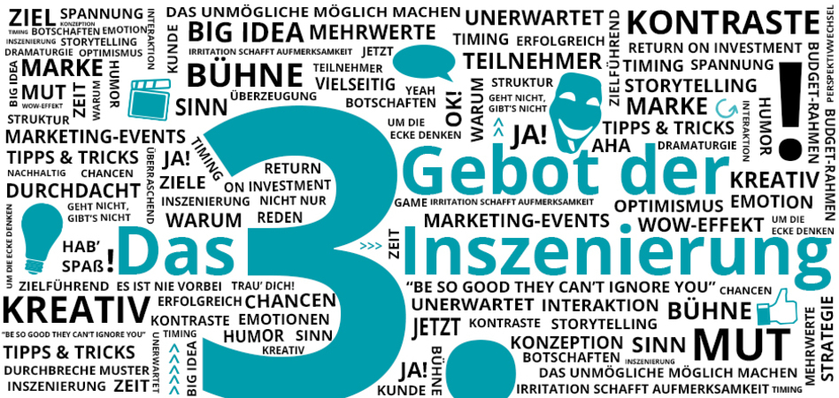 MICE Club-Reihe "Die 7 Gebote der Inszenierung" für MICE- und Eventplaner – Das 3. Gebot MICE Club-Reihe "Die 7 Gebote der Inszenierung" für MICE- und Eventplaner – Das 3. Gebot