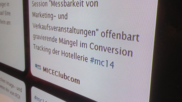 Twitterwall auf dem MICEcamp, Quelle: MICE Club