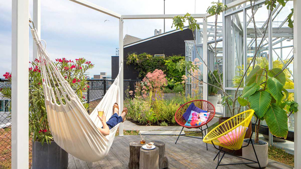 Dachterrasse im Zoku Amsterdam