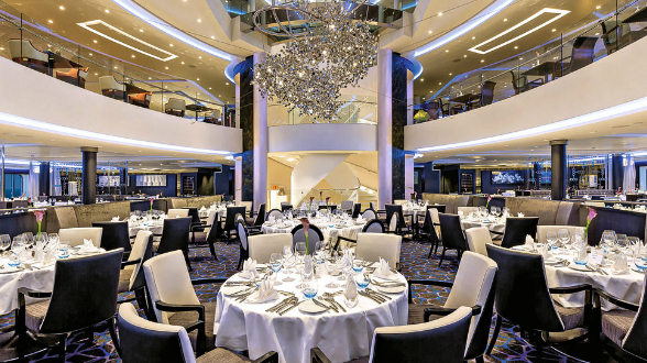 Das Hauptrestaurant Atlantik eignet sich für ein Gala-Dinner mit bis zu 1.000 Personen.