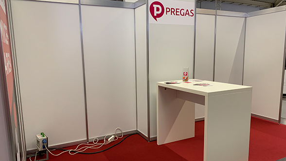 Verwaister PREGAS-Stand