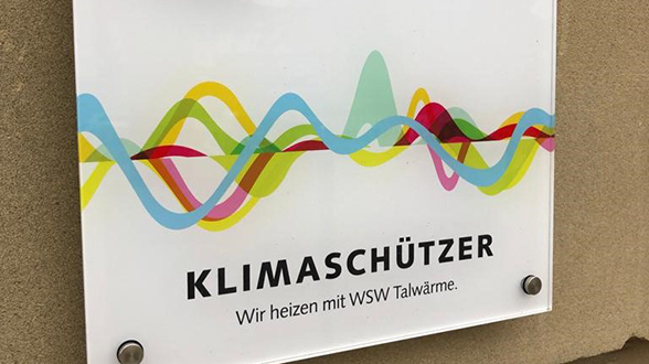 Klimaschützer-Plakette in der Historischen Stadthalle Wuppertal